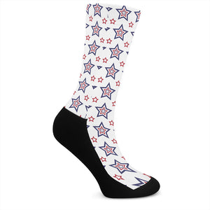 4th of July USA Star Pattern Print Crew Socks