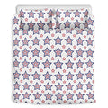 4th of July USA Star Pattern Print Duvet Cover Bedding Set