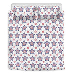 4th of July USA Star Pattern Print Duvet Cover Bedding Set