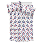 4th of July USA Star Pattern Print Duvet Cover Bedding Set