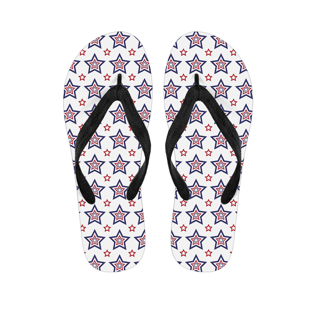 4th of July USA Star Pattern Print Flip Flops