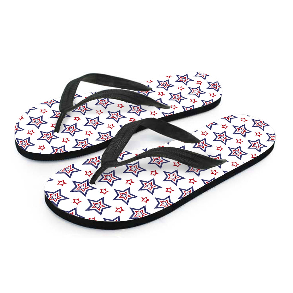 4th of July USA Star Pattern Print Flip Flops