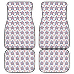 4th of July USA Star Pattern Print Front and Back Car Floor Mats