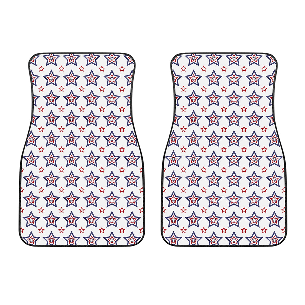 4th of July USA Star Pattern Print Front Car Floor Mats