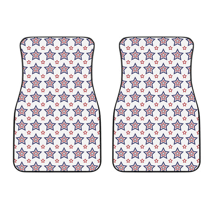 4th of July USA Star Pattern Print Front Car Floor Mats