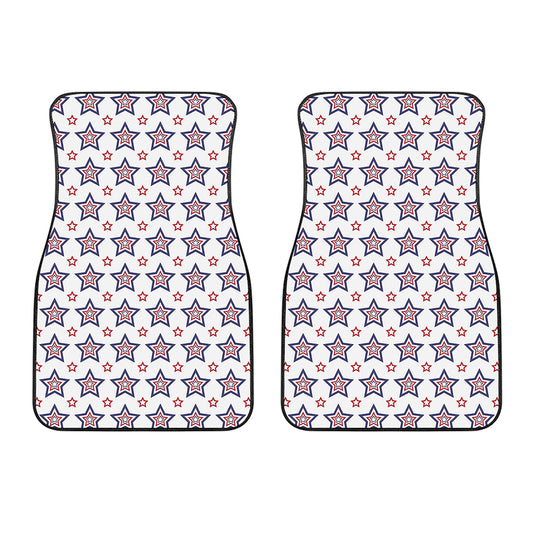 4th of July USA Star Pattern Print Front Car Floor Mats