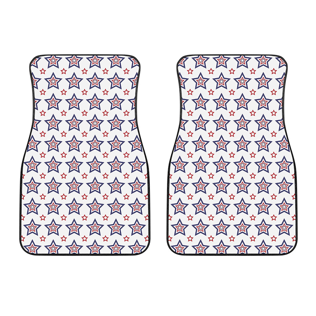 4th of July USA Star Pattern Print Front Car Floor Mats