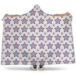 4th of July USA Star Pattern Print Hooded Blanket