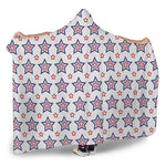 4th of July USA Star Pattern Print Hooded Blanket