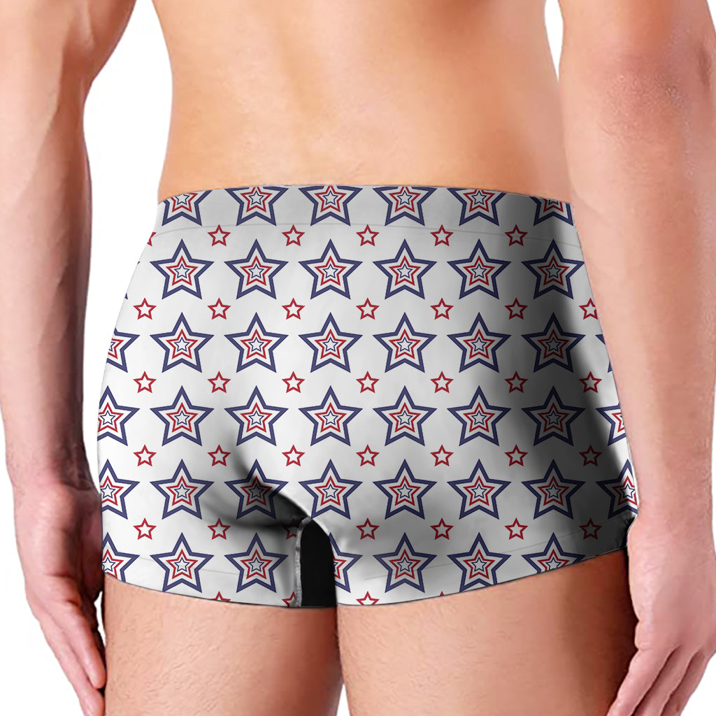 4th of July USA Star Pattern Print Men's Boxer Briefs