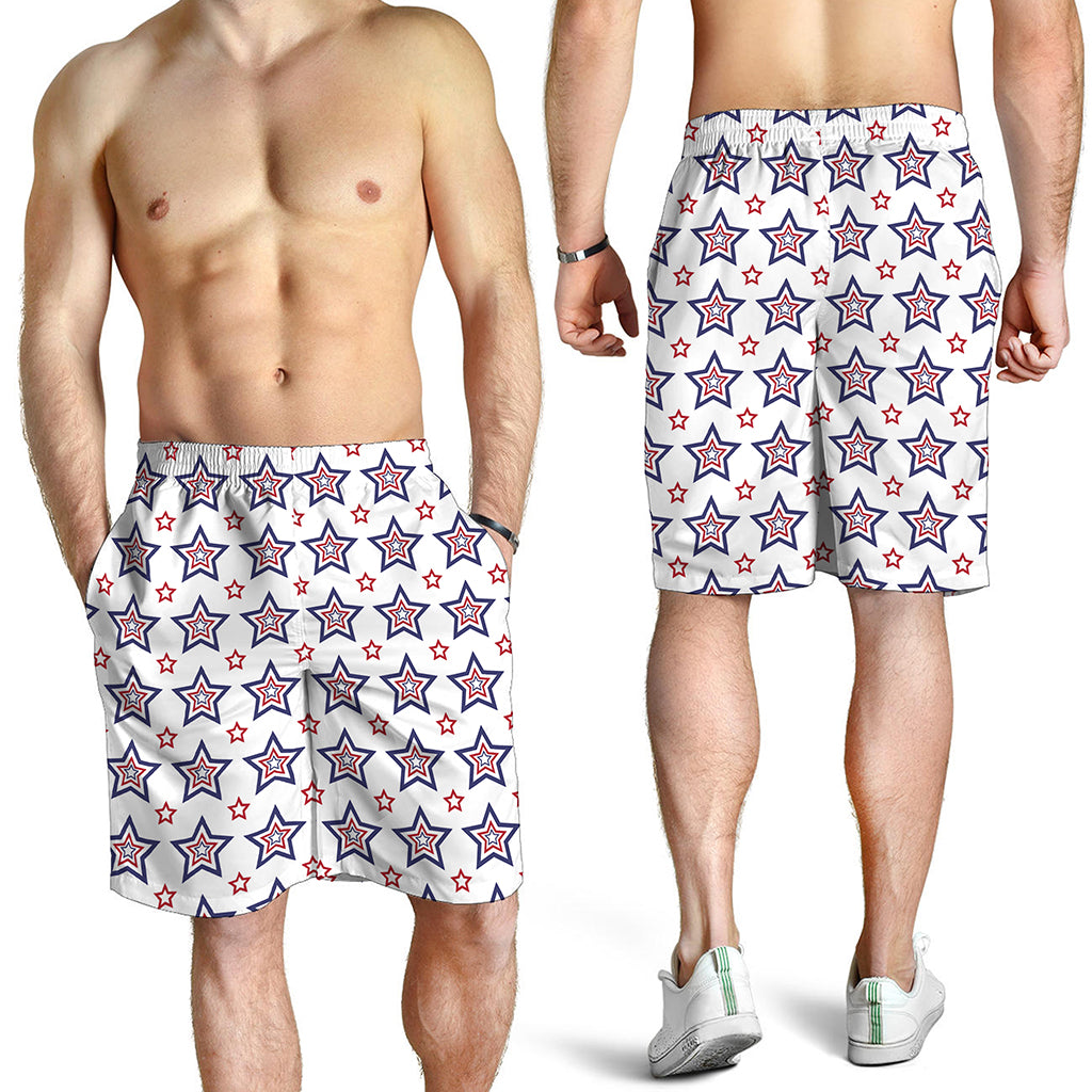 4th of July USA Star Pattern Print Men's Shorts