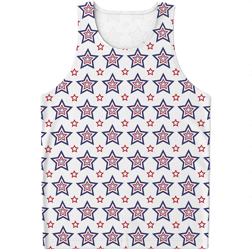 4th of July USA Star Pattern Print Men's Tank Top