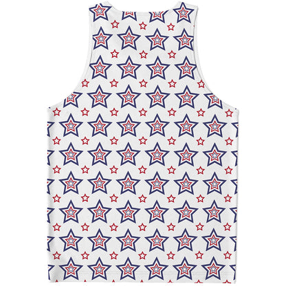 4th of July USA Star Pattern Print Men's Tank Top