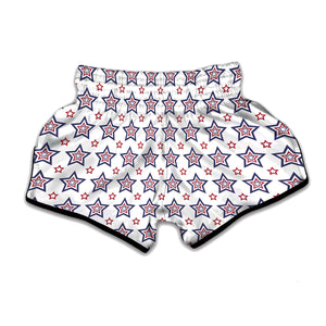 4th of July USA Star Pattern Print Muay Thai Boxing Shorts