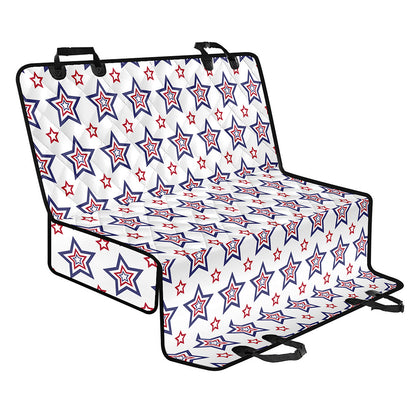 4th of July USA Star Pattern Print Pet Car Back Seat Cover