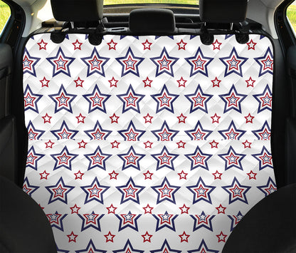 4th of July USA Star Pattern Print Pet Car Back Seat Cover
