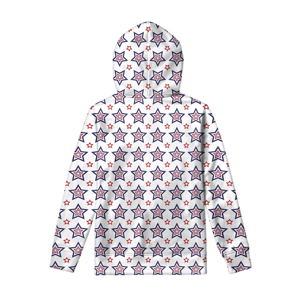 4th of July USA Star Pattern Print Pullover Hoodie