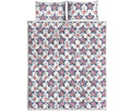 4th of July USA Star Pattern Print Quilt Bed Set