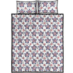 4th of July USA Star Pattern Print Quilt Bed Set