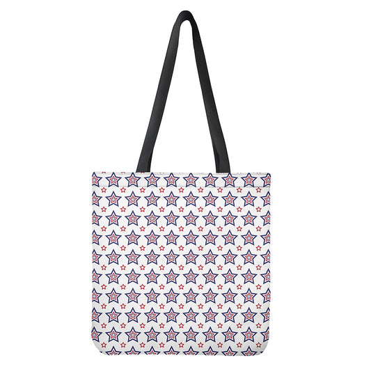 4th of July USA Star Pattern Print Tote Bag
