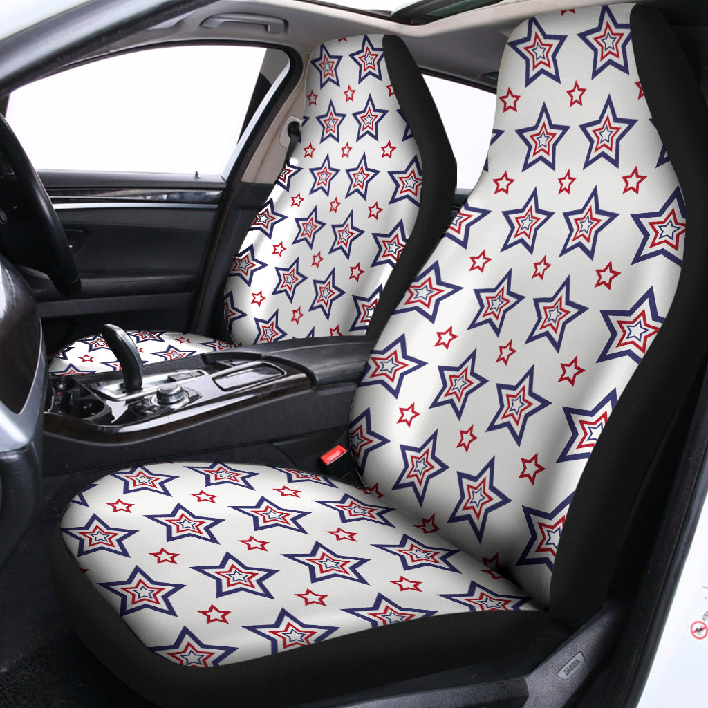 4th of July USA Star Pattern Print Universal Fit Car Seat Covers