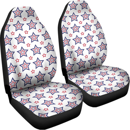 4th of July USA Star Pattern Print Universal Fit Car Seat Covers