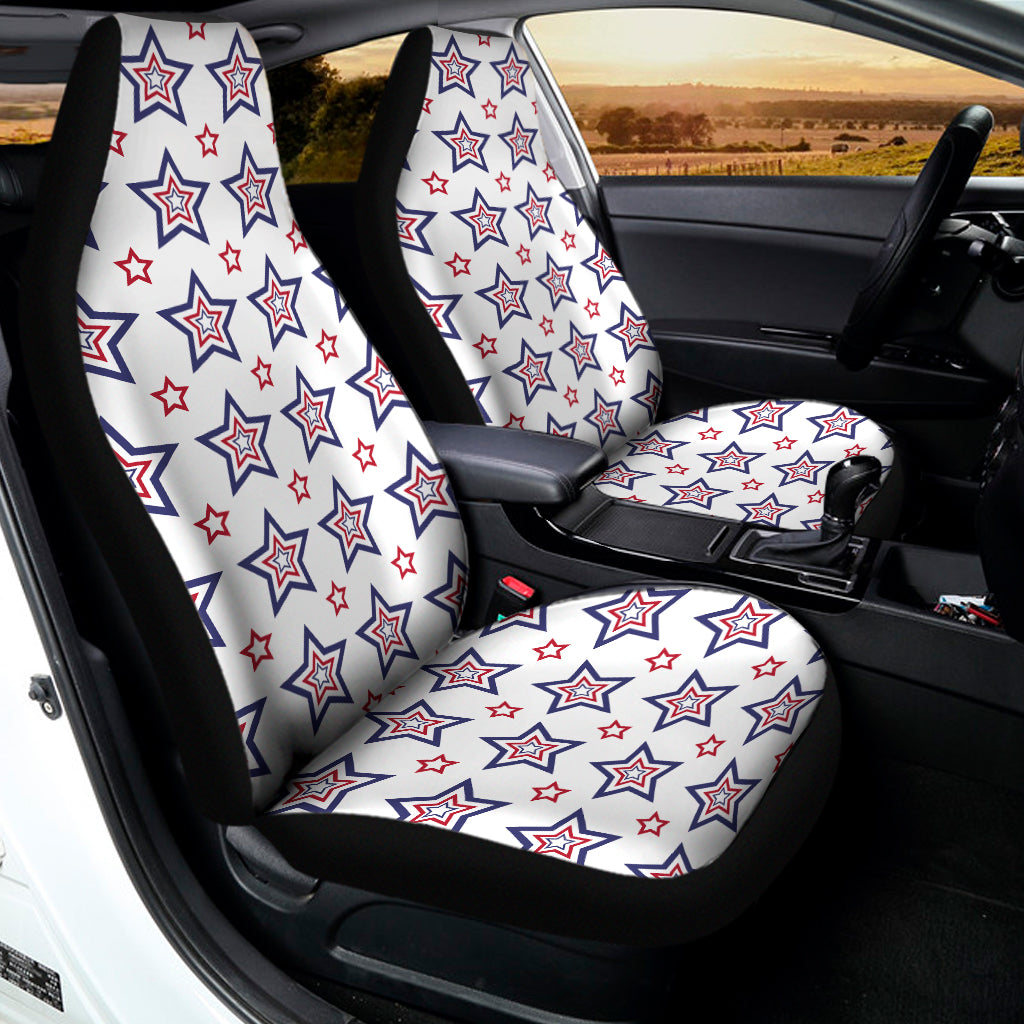 4th of July USA Star Pattern Print Universal Fit Car Seat Covers