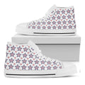 4th of July USA Star Pattern Print White High Top Sneakers