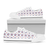 4th of July USA Star Pattern Print White Low Top Shoes