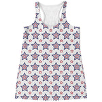 4th of July USA Star Pattern Print Women's Racerback Tank Top