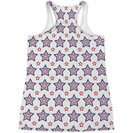 4th of July USA Star Pattern Print Women's Racerback Tank Top