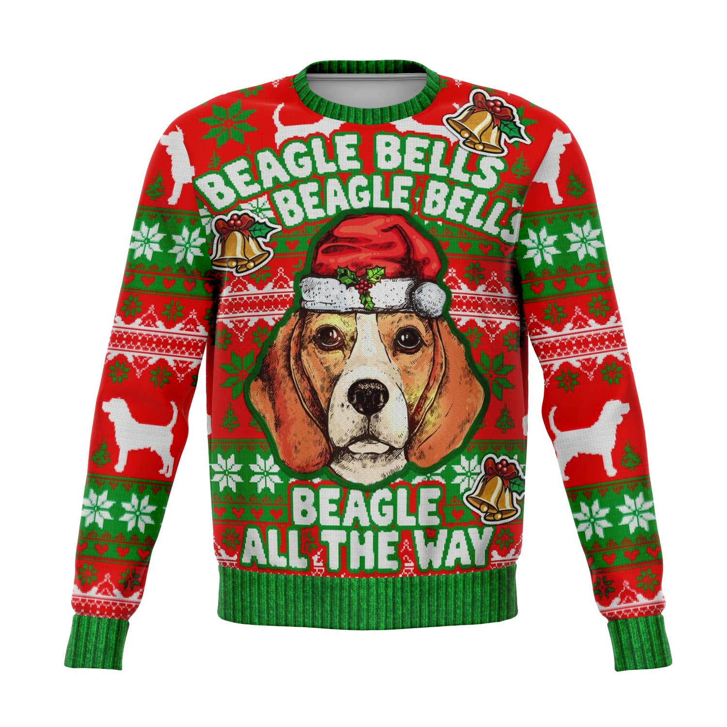 Beagle Bells Beagle All The Way Ugly Christmas Sweater