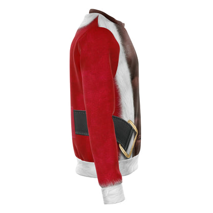 Fit Santa African American Ugly Christmas Sweater