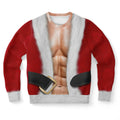 Fit Santa Caucasian Ugly Christmas Sweater