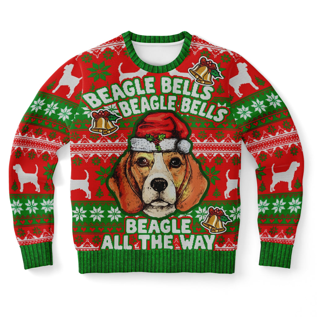 Beagle Bells Beagle All The Way Ugly Christmas Sweater