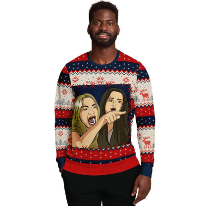 Woman Yells At Cat Part 1 Ugly Christmas Sweater