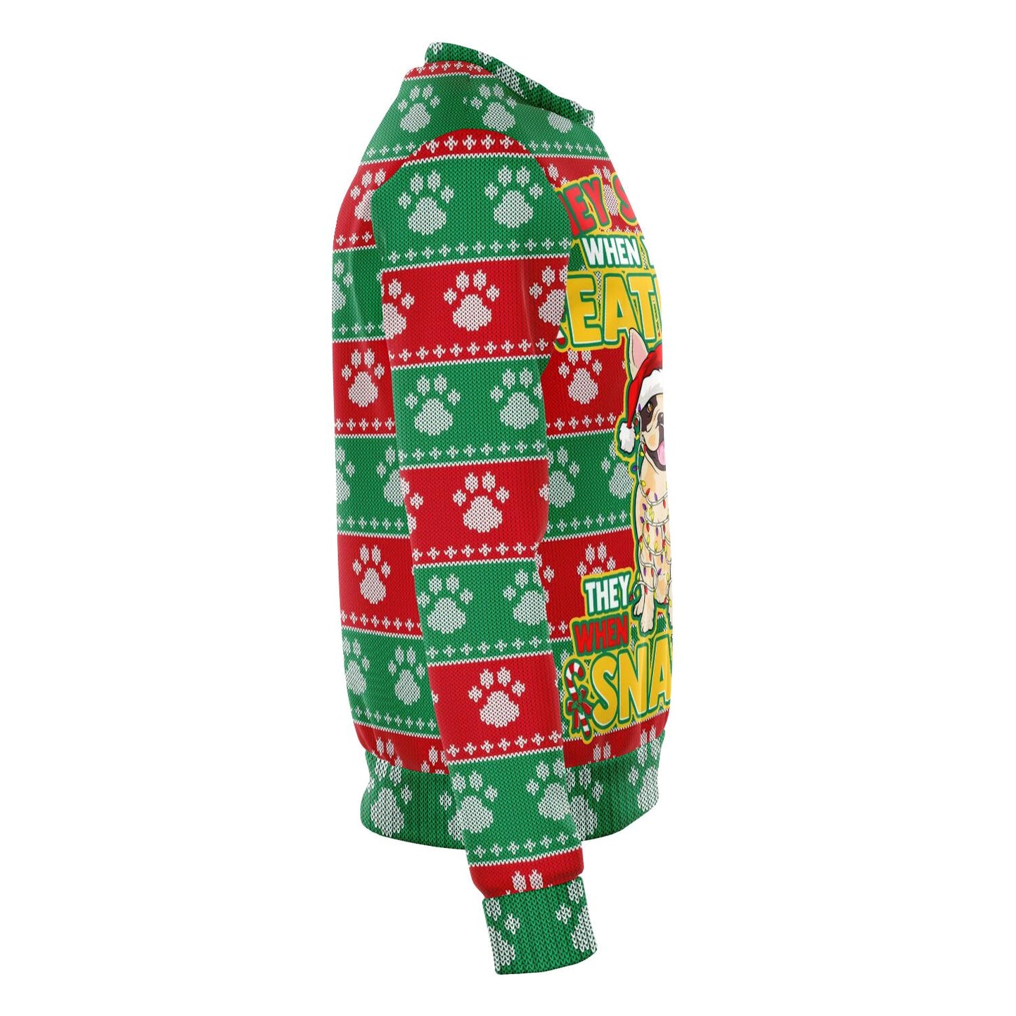 French Bulldog - They Know When You Have Snacks Christmas Sweatshirt