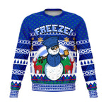 Freeze Police Snowman Ugly Christmas Sweater