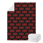 666 Satan Pattern Print Blanket