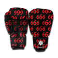 666 Satan Pattern Print Boxing Gloves