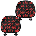 666 Satan Pattern Print Car Headrest Covers