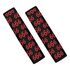 666 Satan Pattern Print Car Seat Belt Covers