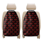 666 Satan Pattern Print Car Seat Organizers