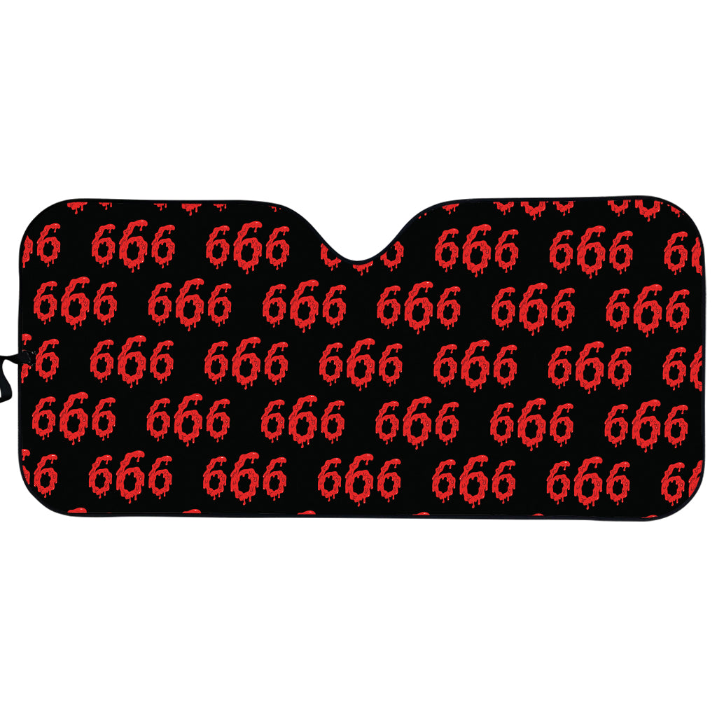 666 Satan Pattern Print Car Sun Shade