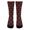 666 Satan Pattern Print Crew Socks