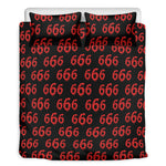 666 Satan Pattern Print Duvet Cover Bedding Set