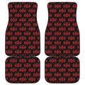 666 Satan Pattern Print Front and Back Car Floor Mats