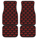 666 Satan Pattern Print Front and Back Car Floor Mats