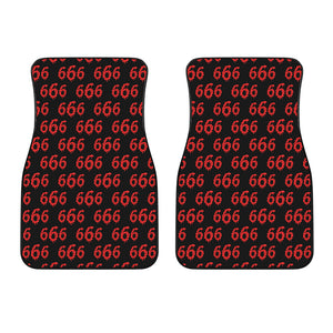 666 Satan Pattern Print Front Car Floor Mats