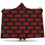 666 Satan Pattern Print Hooded Blanket
